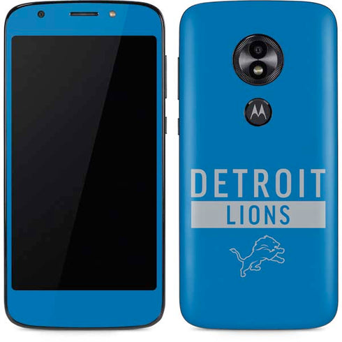 NFL Detroit Lions Blue Performance Series Moto E5 Play Skin